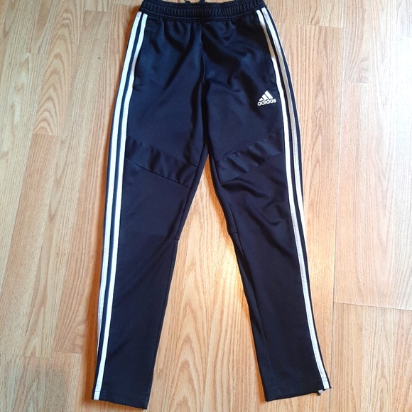 adidas Other - Adidas 3 Stripe Zip Ankle Pull On Elastic Waist Athletic Pants Boy's 11 12